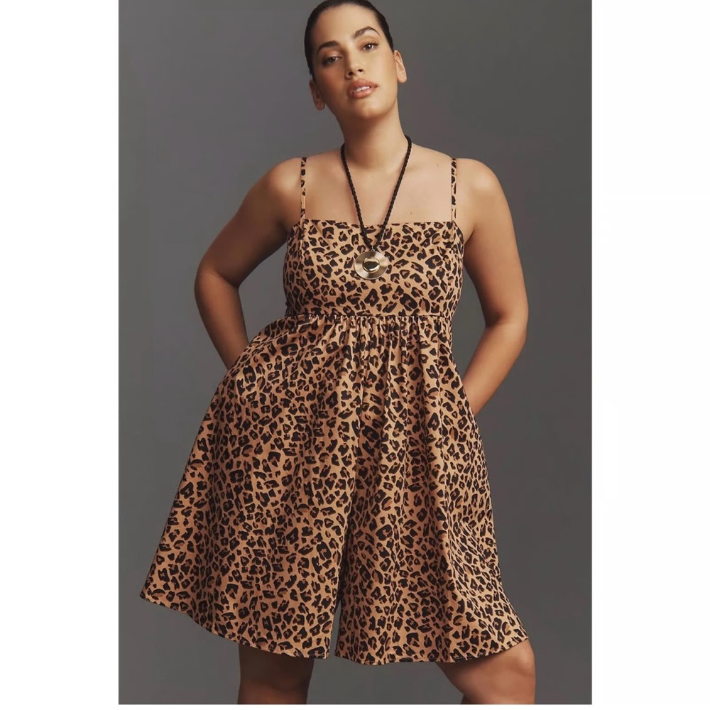 Anthropologie Hutch leopard romper